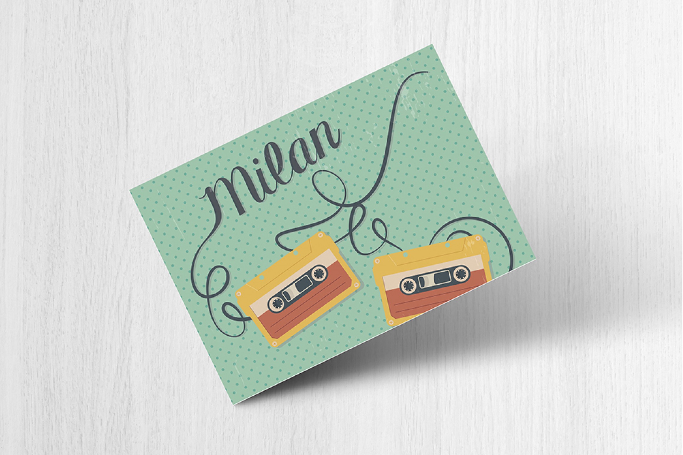 Retro patroon met cassettes